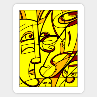 portrait cubism Sticker